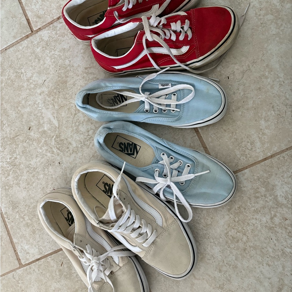 Bundle of van sneakers size 6-7